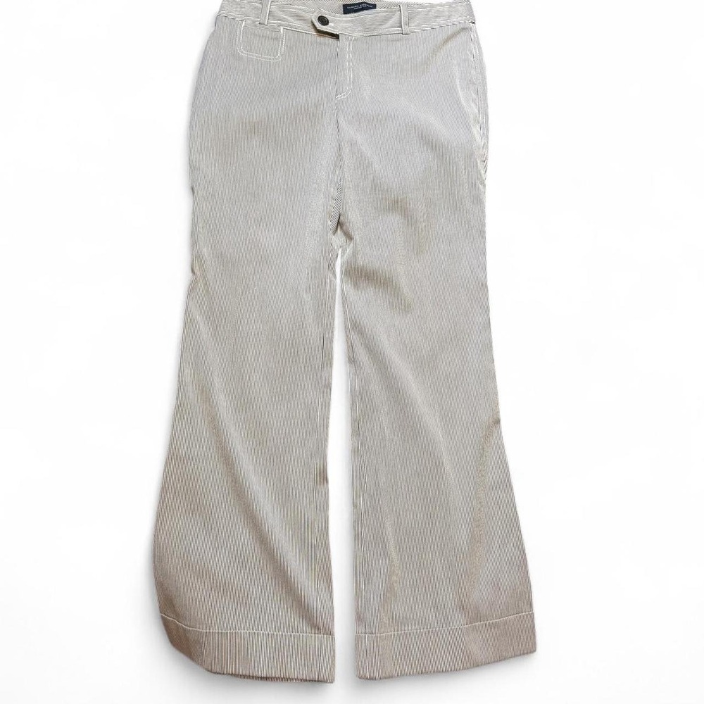 Banana Republic Spring 08 Seersucker Wide Leg Striped Pants, Women's Size 12